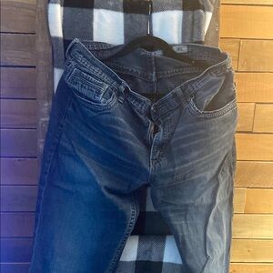 BKE Relaxed Blue Jeans with Faded Denim Texture